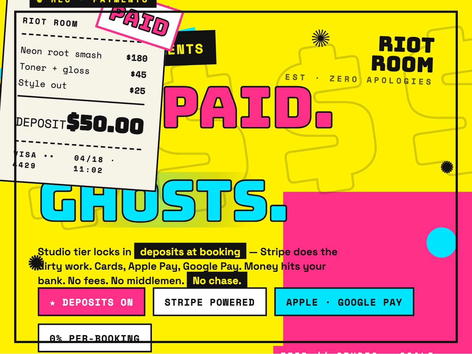 Collect deposits. Get paid. Move on.