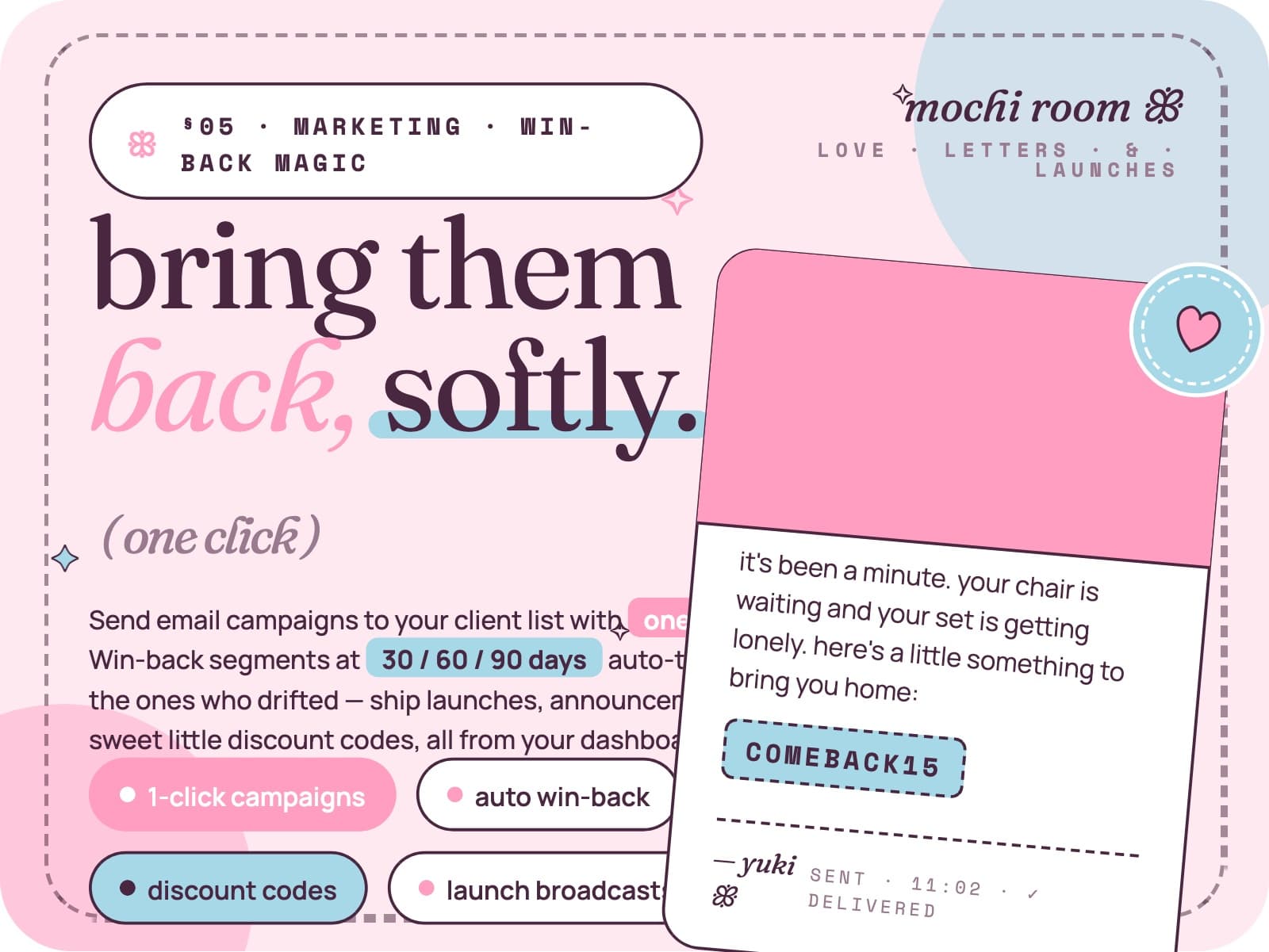 Bring past clients back.